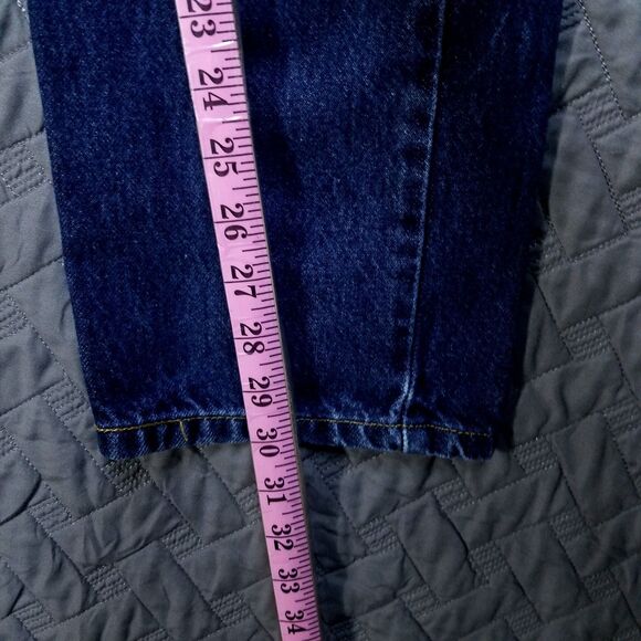 Levis Jeans Mens 29X30 Blue 505 Straight Regular Fit Dark Wash American Denim - Picture 4 of 11